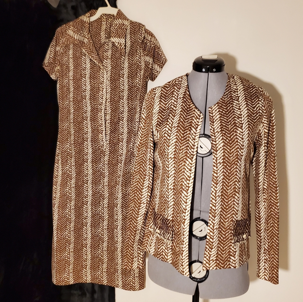 Vintage retro 2 PC dress and blazer dress set